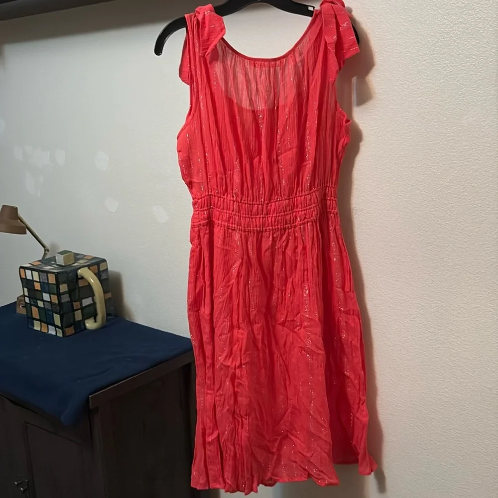 EShakti Dress Sz Custom 10 adjustable liner hot pink silver NWOT with defect